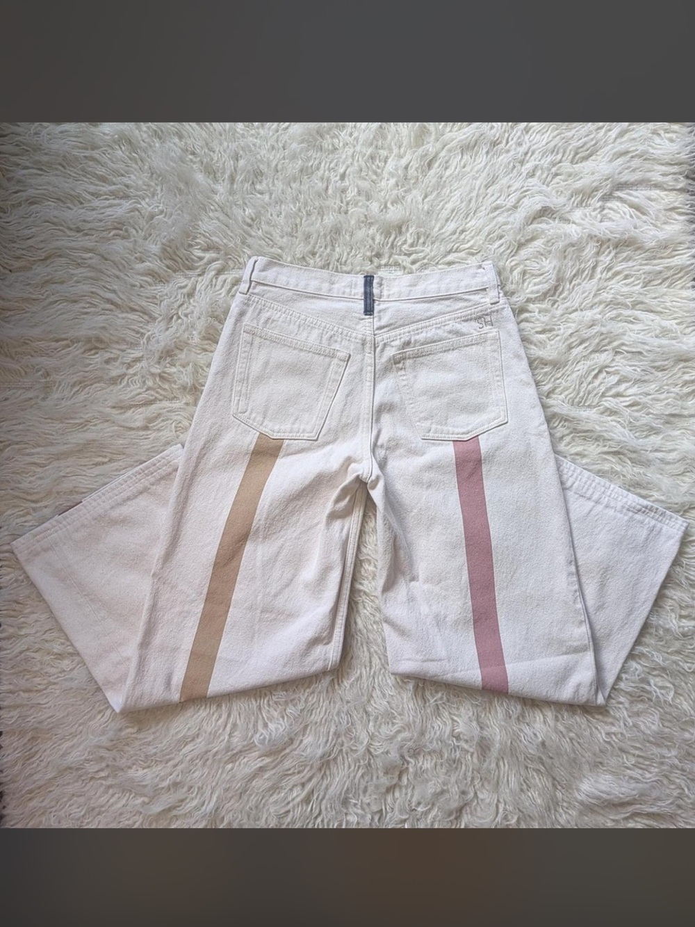 RARE Still Here Linen Walker Rainbow Jeans - Picture 3 of 7